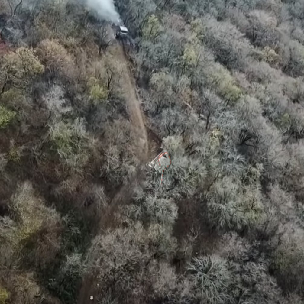 3. In the forest the unknown vehicle to me has the shape of a tank turret... I slightly marked it. The track is narrow and on a forested slope... difficult terrain to advance along and hard to turn around a long column there if ambushed or if the route was interdicted/cut off.