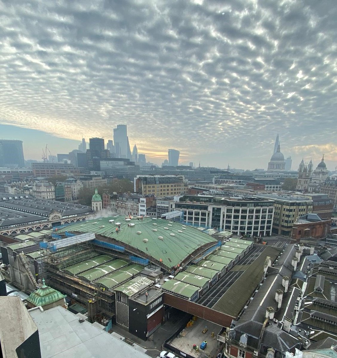 Just started work on the renewal of this copper roof in London. Fantastic project!