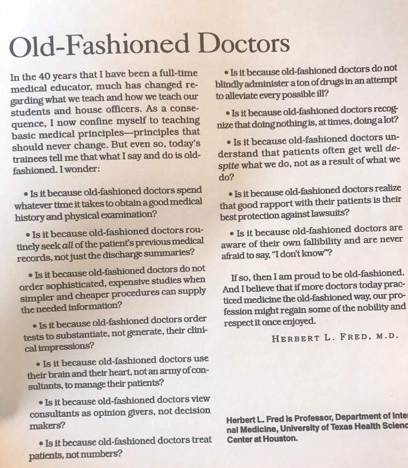 Old-Fashioned Doctors
