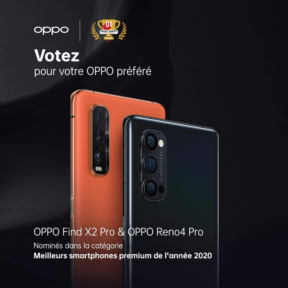 #FnacDartyAwards2020 : le meilleur smartphone premium 2020 est ....... ?

>> Votez #OppoFindX2Pro 💚

>> Par ici : 01net.com/operations/01n…

<a href="/Fnac/">Fnac</a> <a href="/Darty_Officiel/">Darty</a> @oppomobilefr #oppo #fnac #darty #smartphone2020