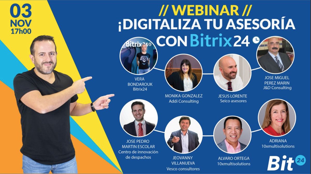 Bitrix24es's tweet photo. #Bitrix24 #asesoria #partners #Bit24 #CRM #online

¡Un nuevo formato de asesoría con Bitrix24! El 3 de noviembre organizamos un evento online con nuestro partner Bit24 y contamos a nuestros clientes cómo Bitrix24 les ayuda a crecer.
https://t.co/W4nRF0Cojv https://t.co/DduN5Ru4PO