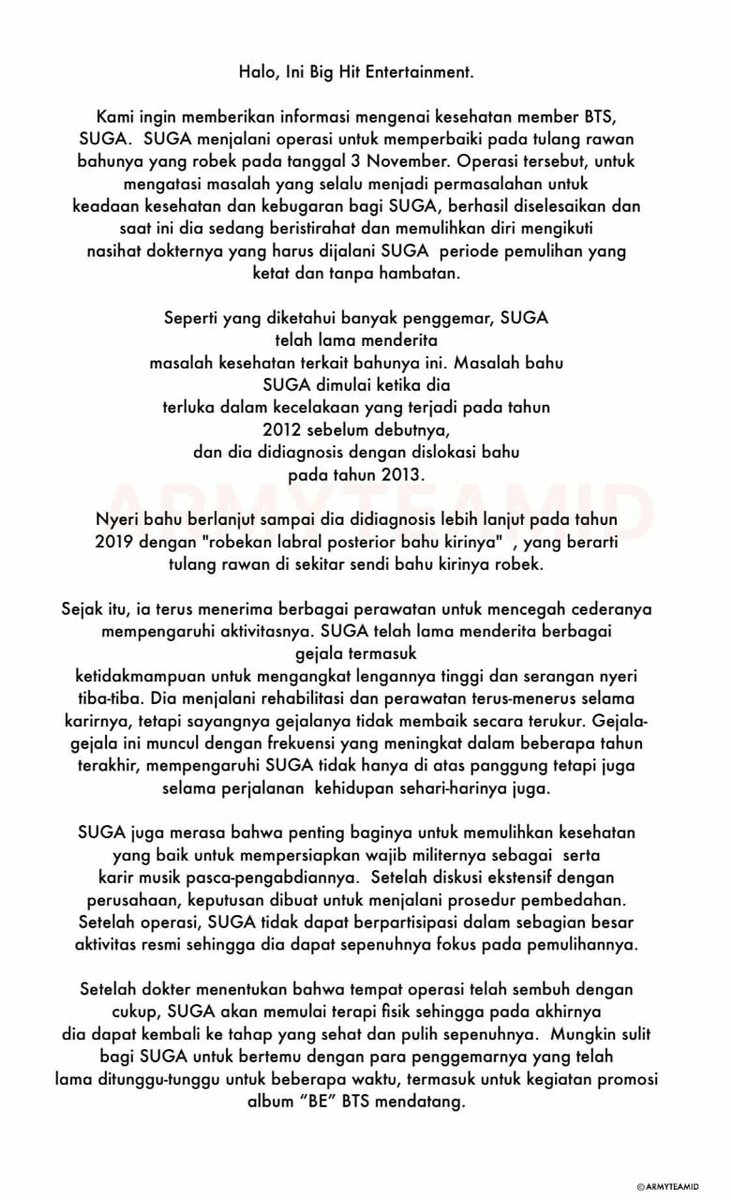 Farraassajida's tweet photo. Cepet sembuh yaaa😊😊,,awalnya si sedih/khawatir,,tapi my jgn terlalu khawatir yaa, justru kita kasih semangat 💜💜

🐯 : Dia bilang jangan terlalu khawatir itu akan membuatnya merasa lebih sakit 
😭😭.
#GetWellSoonYoongi https://t.co/X3mNVmOHNM