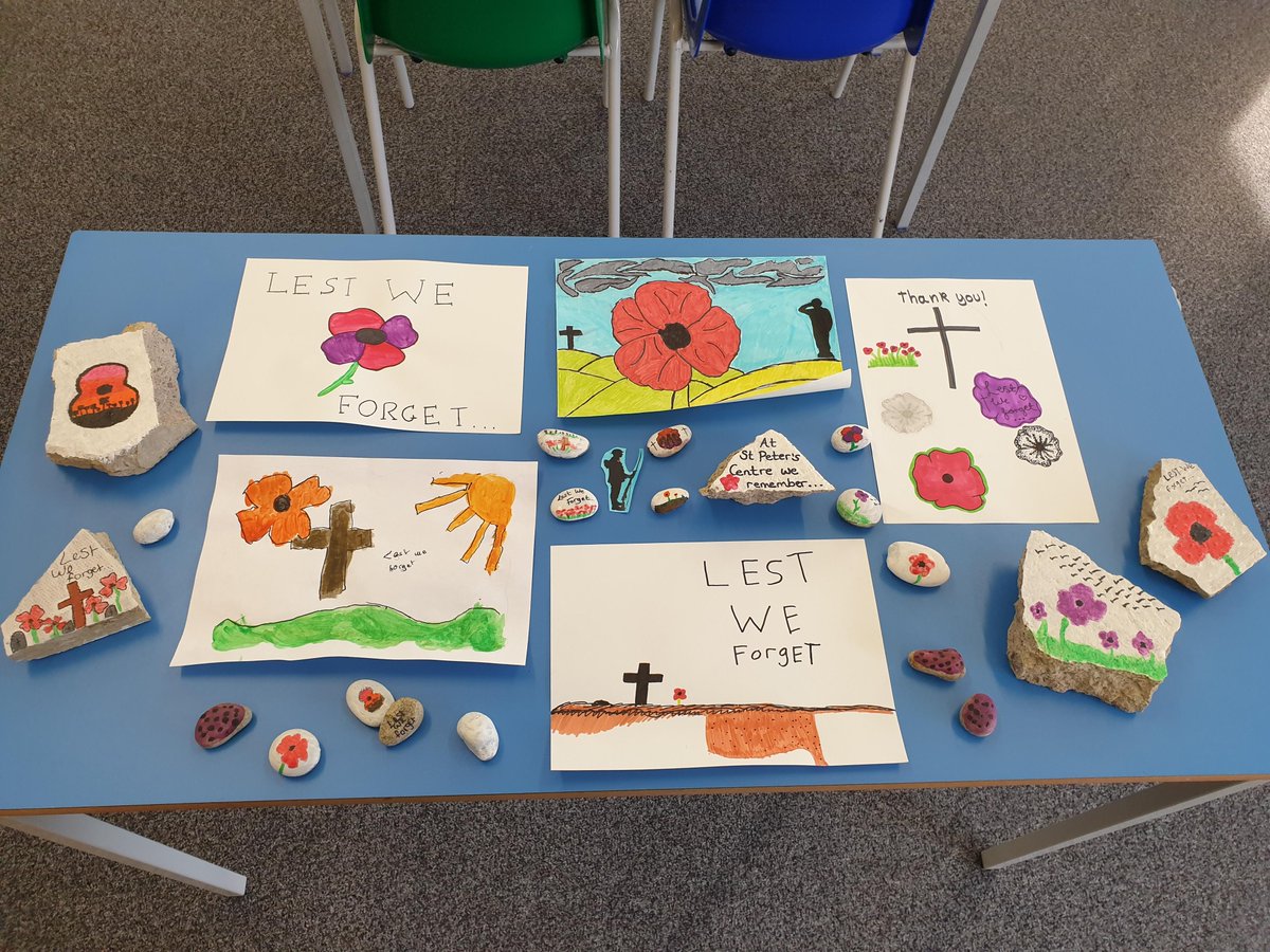 head_spc's tweet photo. So very proud of the students at St Peter's for taking the time to support the community and to remember those who have fallen. @loveyourcomm #paintapoppy https://t.co/mfLE18CCFA