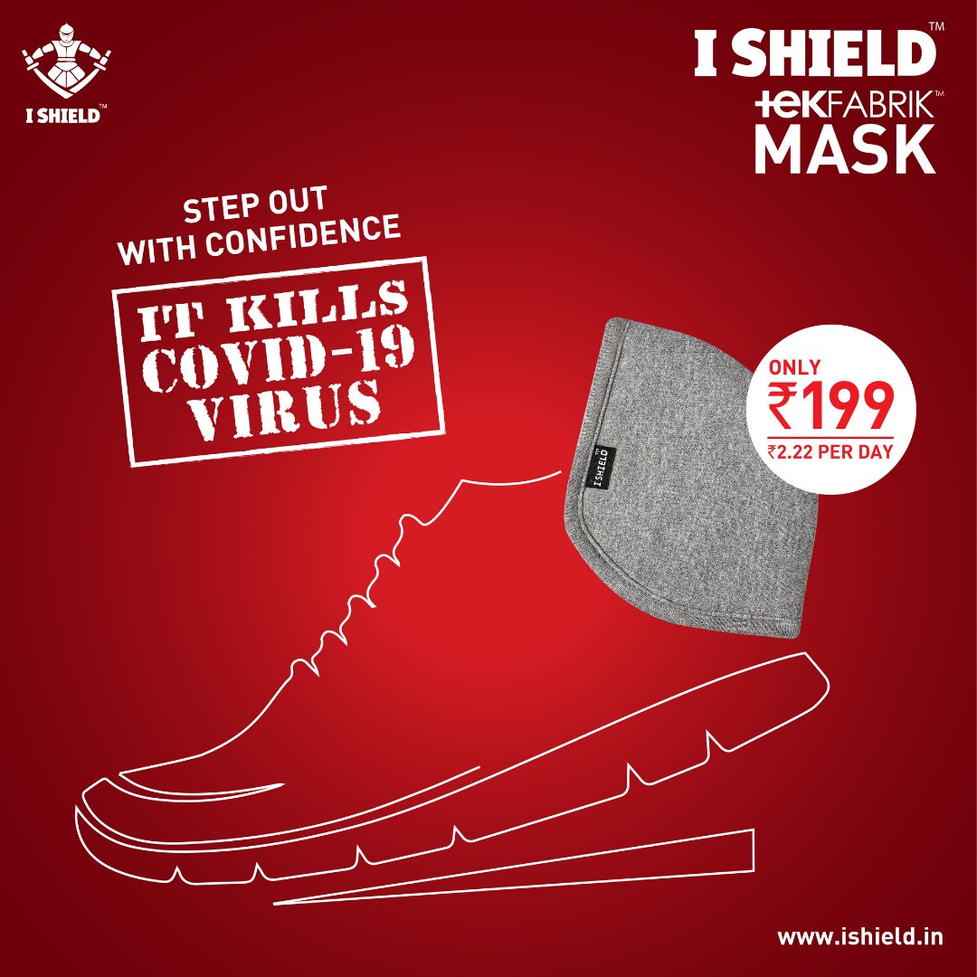 IshieldIndia's tweet photo. Don’t just protect yourself. Kill Covid-19 virus with I Shield’s unique 6-layer, IS 212 molecule
reinforced mask. Tested and approved by reputed international laboratories. So, go on, use it and live fearless during this pandemic.
  
#killcovid19virus https://t.co/TjxSuckos8