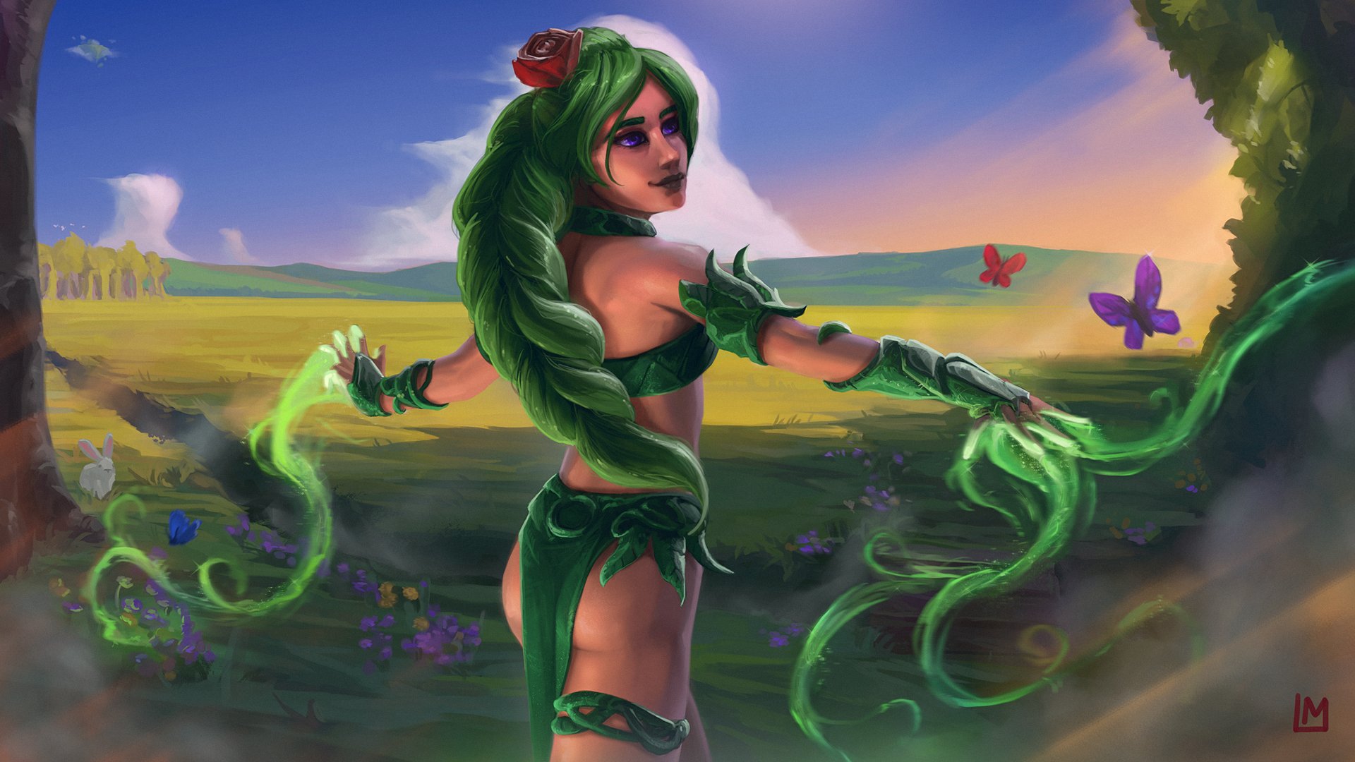 "Be safe; Terraria needs you!"Painted the Dryad! 