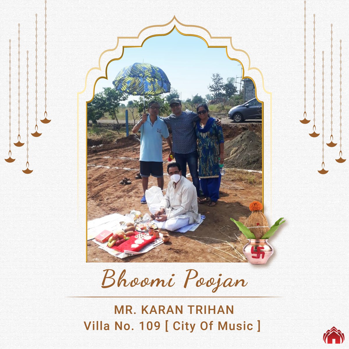 nirvanarealty's tweet photo. Let the lights shine brighter this festive season with a new beginning to a beautiful future with #NirvanaRealty Hereโs a glimpse of the #BhoomiPoojan from our residents.
Best wishes to Mr. Karan Trihan & his family on their new #Weekend Home at #Cityofmusic , #khopoli-pali https://t.co/YvQge25aQr