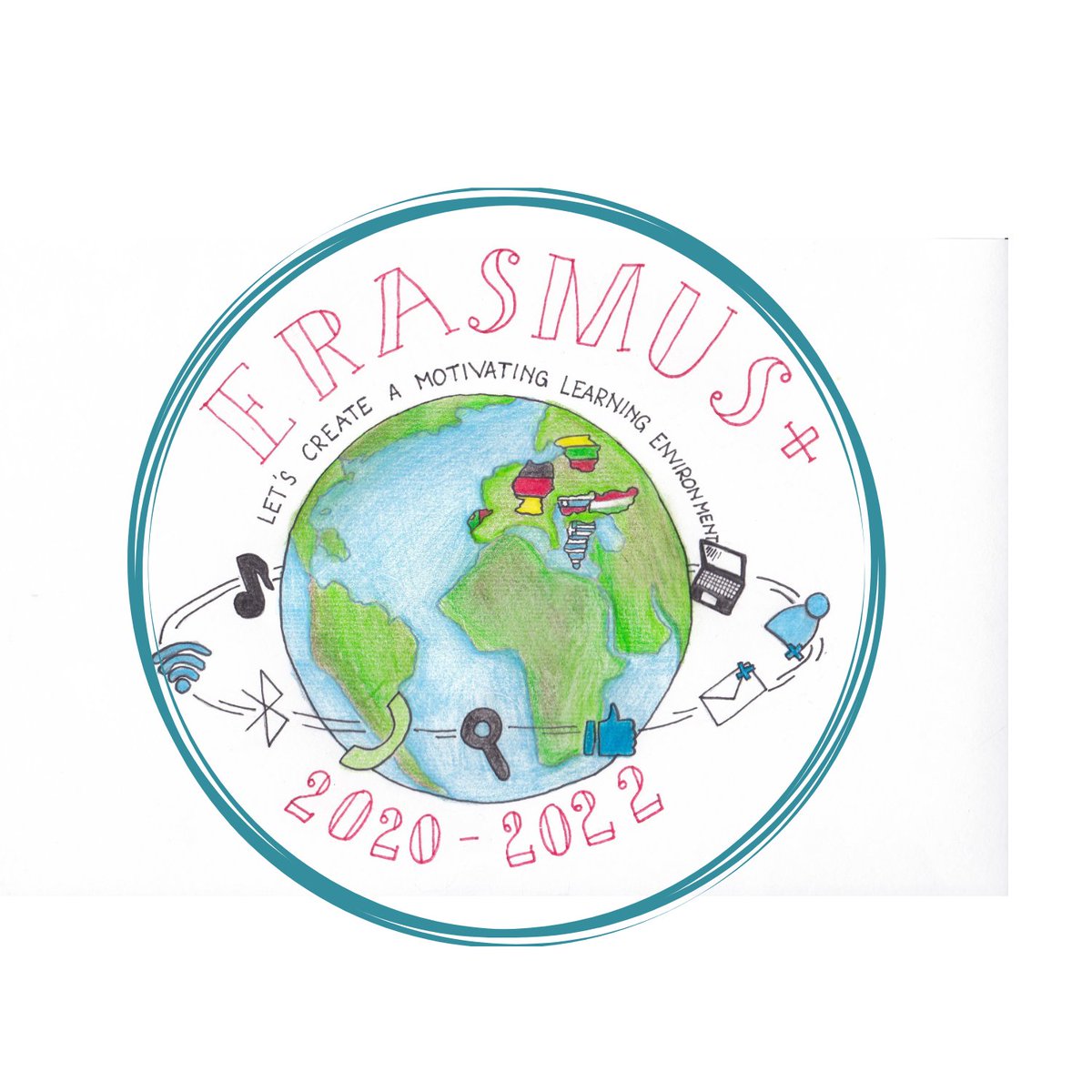 Aus 34 kreativen Logovorschlägen unserer Schüler wurde mit 86 Stimmen folgendes Projektlogo für unser Erasmus+ Projekt "Let's Create a Motivating Learning Environment" gekürt.
#erasmus #eTwinning