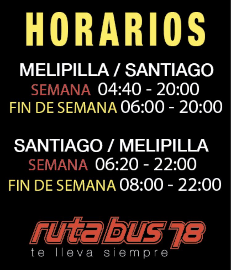 ruta_bus78's tweet photo. ⚠️NUEVOS HORARIOS⚠️ desde hoy viernes 6 de noviembre. https://t.co/qRtT7GxFnK