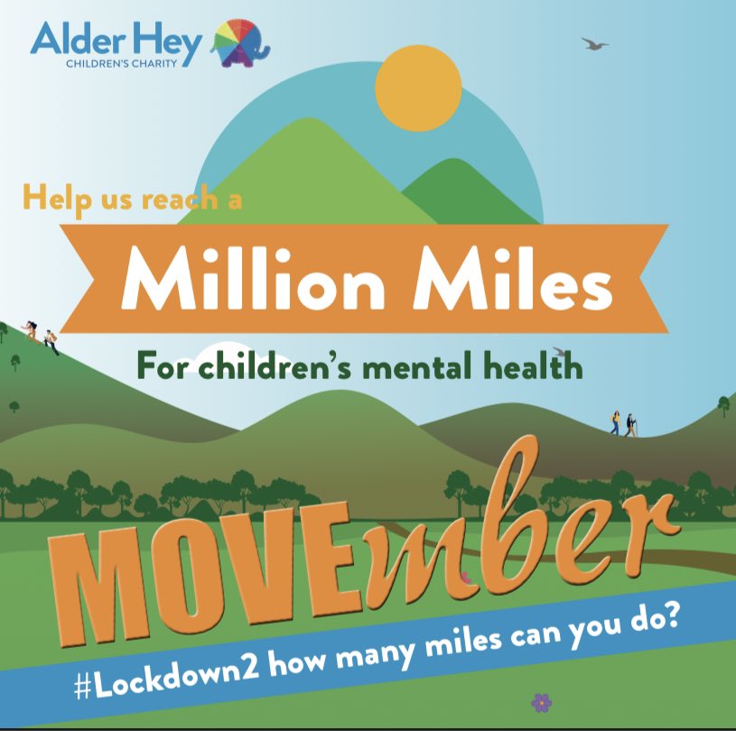 adixonAlderHey's tweet image. MOVEmber - #Lockdown2 how many miles can you do?

With the new lockdown measures being introduced as of yesterday, we wanted to give you something to work towards during the month of November.