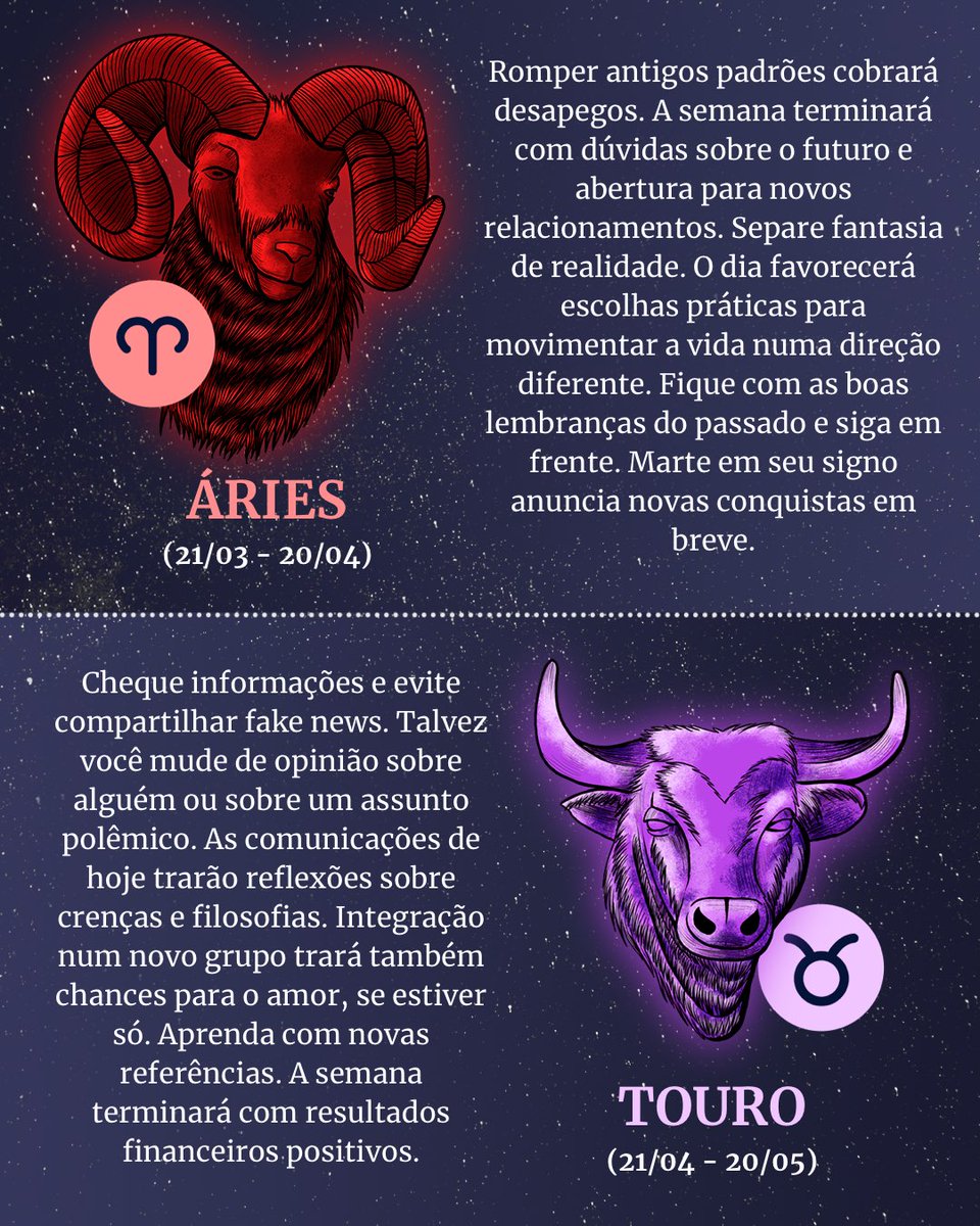Confira a previsão dos signos para hoje 😎❤️ #Metrópoles #Horóscopo #Áries  #Touro, image size:960x1200