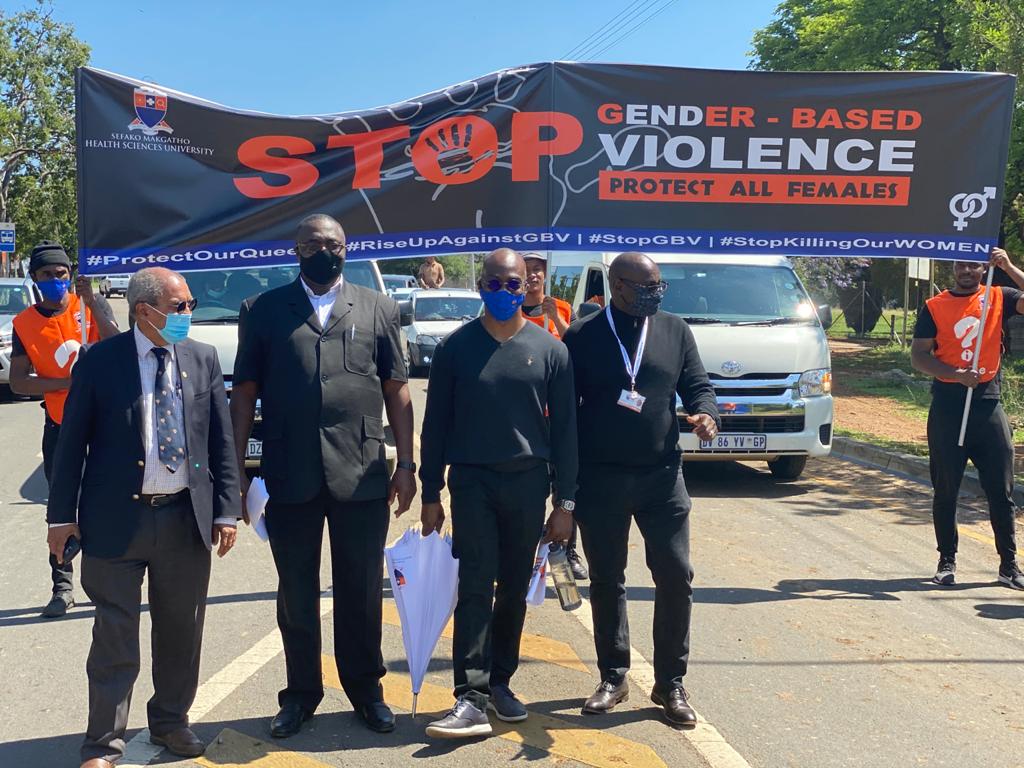 SMU_SA's tweet photo. SMU march against Gender Based Violence (GBV). #WeAreSMU. https://t.co/LDn1bjnuY4