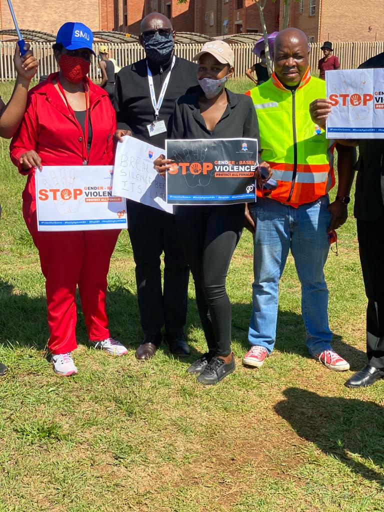 SMU_SA's tweet photo. SMU march against Gender Based Violence (GBV). #WeAreSMU. https://t.co/LDn1bjnuY4