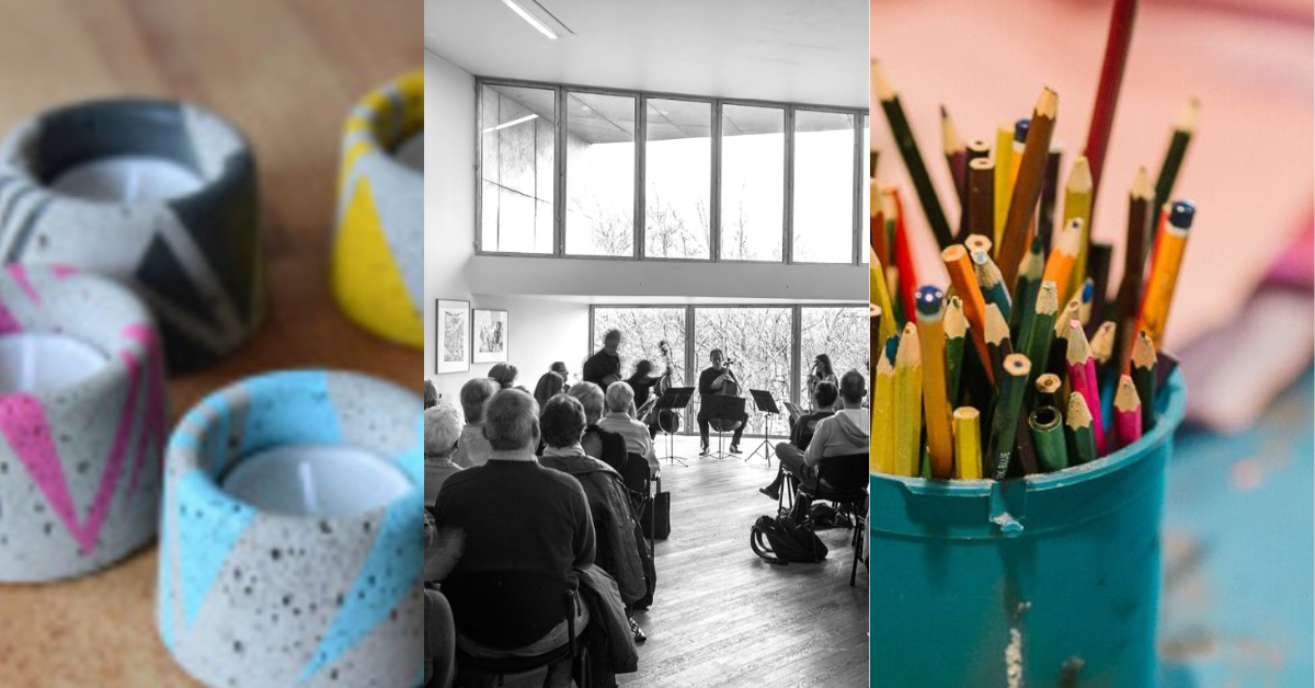 glucksman's tweet photo. Guess what? Today our #3GoodThingsLevel5 are:
🕯️Concrete candleholders from @ailandeldesign 
🎻The Vanbrugh concert online with @MusicUCC 
🎨@kidsinmuseums-award winning #CreativityatHome activities free to access on https://t.co/21koEIZNgr

@DCCIreland @ucccreates @pure_cork https://t.co/NlUygf1cCt