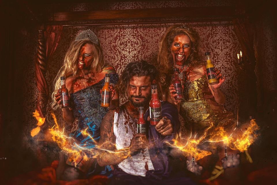 deadofnightff's tweet photo. We’re over the moon to announce that next years Dead of Night Film Festival has gained a new sponsor, so say hello to DEAN OF THE DEAD’S HOT HORROR SAUCES.

Website: https://t.co/Ji8GHFjEQG
Facebook: @deanofthedead666
Youtube: Dean of the Dead TV https://t.co/ur7KxQo9Os