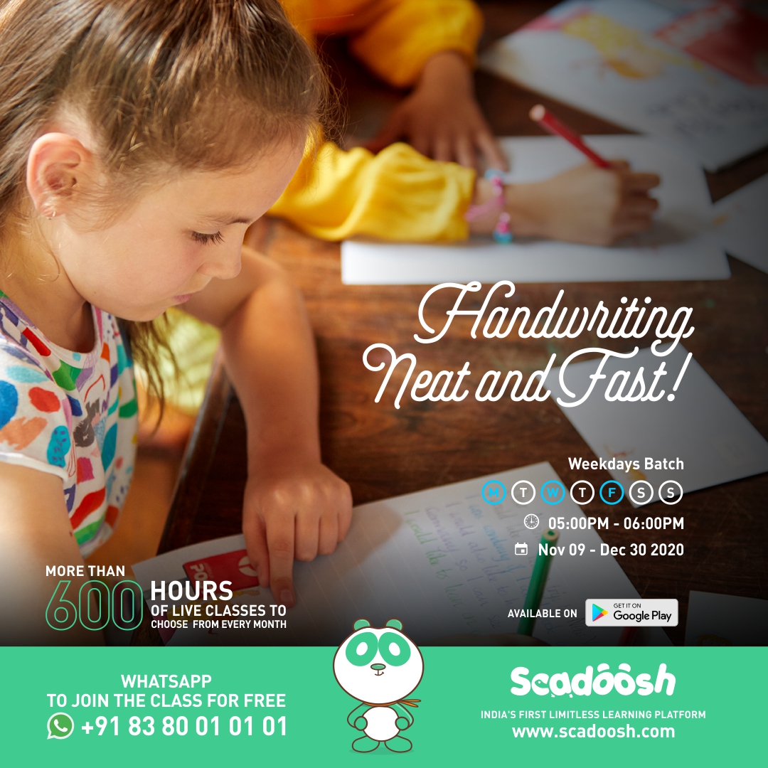 SCADOOSHLABS's tweet photo. Check out some of the classes starting 9th Nov. Only at Scadoosh you have UNLIMITED classes and just ONE Subscription! Download the app Now
#extracurricularactivities #postermaking #funwithscadoosh #letsexplore #exploringisthenewlearning #Diwali2020 #scadoosh https://t.co/rSyDqXJHuv