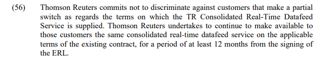 To resolve it TR had to offer a time-limited licence tocustomers, and they had to make promises on behaviour.