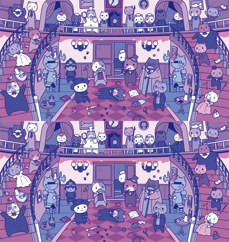 「#LovelyClutter 「まちがいさがしキング」に掲載されたイラストです 」|サナダシン＠絵仕事中のイラスト