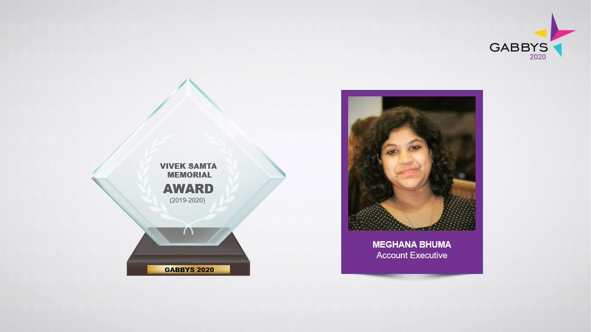 BursonIndia's tweet photo. An award that always makes us emotional at the memories of a remarkable person. Congratulations Meghana Bhuma for receiving the Vivek Samta Memorial Award #Gabbys2020 https://t.co/FD3eSRn9Ky