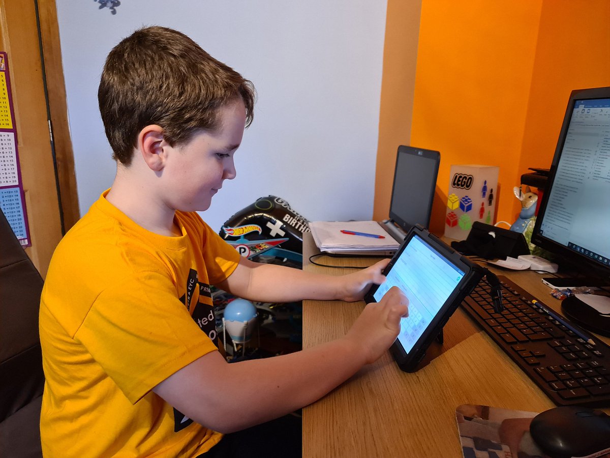 WeeSus12's tweet photo. Last day of Inmahoose Primary for Rhys (for this week.... another couple of days next week). He's worked hard while mum had to do her work as well. Proud of him and all the wee people back at Inmahoose Primary for a wee while. 💙💙 @BridgetPrimary https://t.co/x9gCaYumzR https://t.co/ZeK0zEDtnR