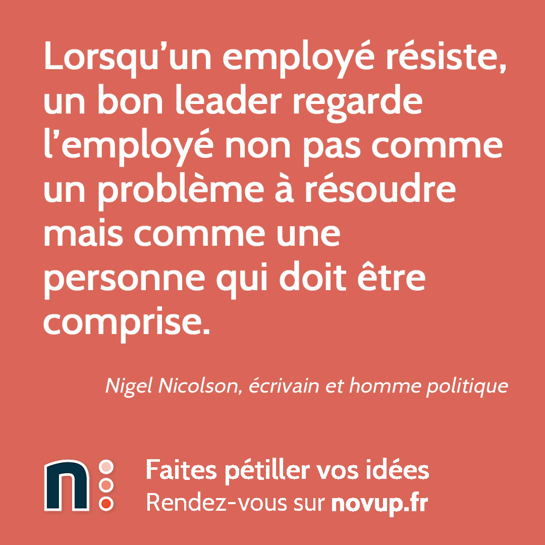 [ CITATION ] 

Lorsqu’un employé résiste, un bon leader regarde l’employé non pas comme un problème à résoudre mais comme une personne qui doit être comprise.

Nigel Nicolson, écrivain et homme politique

#changement #empathy #leadership #management #novup