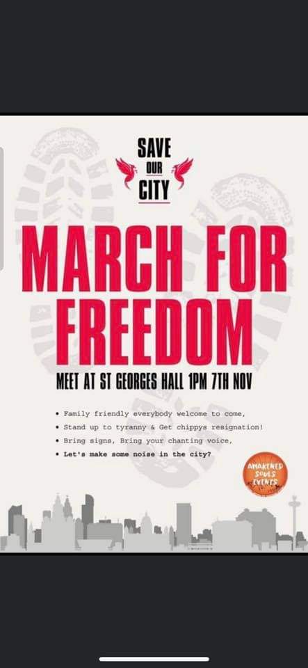 Eleanor96001096's tweet image. Liverpool 2nd march for freedom tomorrow 1pm