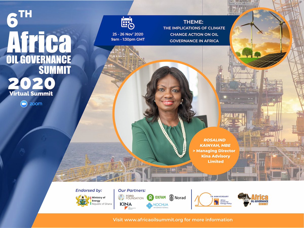 AcepPower's tweet photo. It's #19DaysMore... to #Africa’s #number1 #OilandGasGovernance #discoursetable - the virtual edition of #AOGS2020.
Register here: https://t.co/FtwDYytrKM to reserve your spot with @RosalindKainyah &amp; the rich array of speakers we have for you. @benboakye @_AfricanUnion @UNFCCC https://t.co/VDgD1V5tM5
