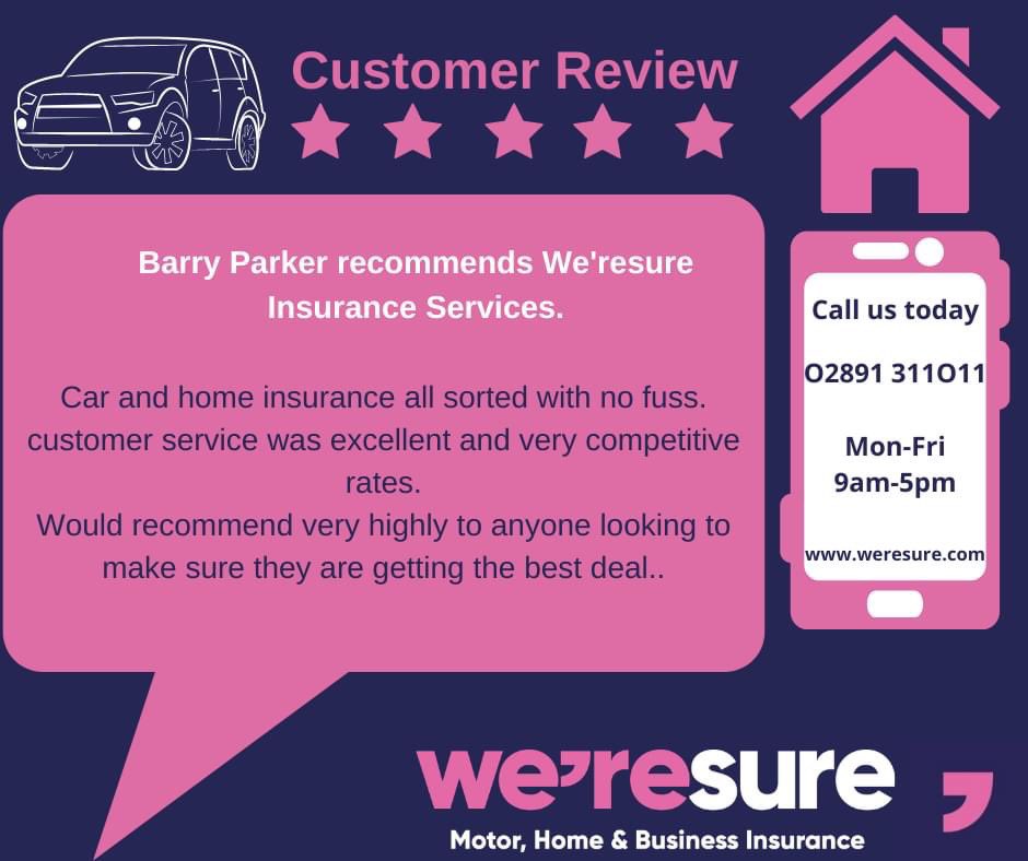 😀 Happy Friday to all our followers and what a great way to finish this week 😀

For great cover at great prices, give us a call today on 02891 311011👇

✅ We're Experienced
✅ We're Local
✅ We Care

☎️ 02891 311011 ☎️

💻 weresure.com 💻