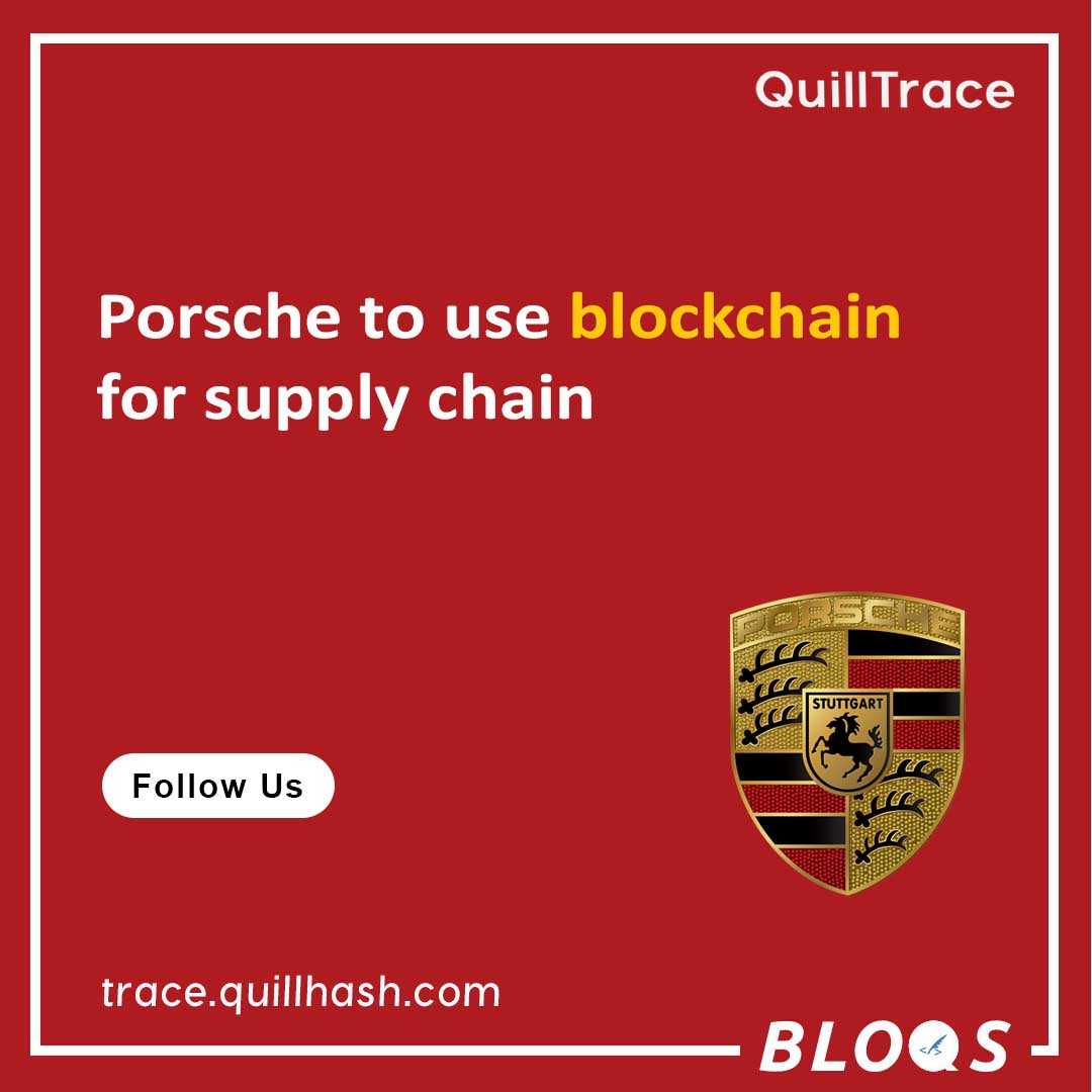 QuillTrace's tweet photo. Porsche cars to use blockchain for traceability of their parts supply chain.

#Blockchain #blockchaintechnology #SupplyChain #automobile #IoT #digitaltransformation #technews https://t.co/r6Q7Y4xpMq