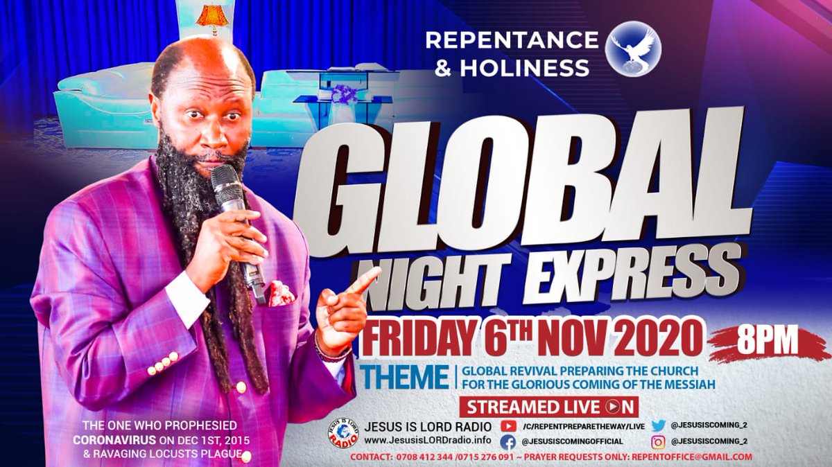 FortuneEnoch11's tweet photo. Do not miss this wonderful opportunity the LORD has availed
Please grab it for your eternity
Do not let even you lie to yourself
Please TUNE IN OR LIVESTREAM at exactly 8 PM when THE TWO MIGHTIEST MIGHTIEST PROPHETS OF JEHOVAH YAHWEH are coming to us. https://t.co/o5FrP11zR3 https://t.co/wlr0nCUy5E