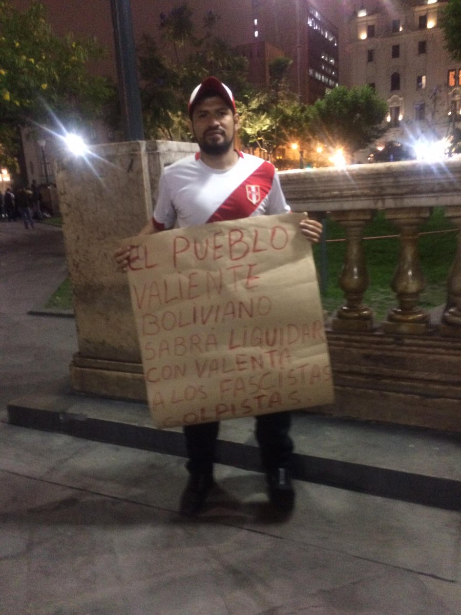 POLELPERRO's tweet photo. @evoespueblo Solidaridad desde Lima Perú hasta Bolivia compañero Evo Evo.

Fuerza Bolivia ¡¡¡¡ https://t.co/5TdH83Qn1n