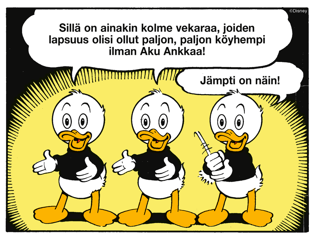 AkuAnkka_313's tweet photo. Jämpti on näin! 

#AkuAnkka #TupuHupuLupu #Isänpäivä https://t.co/wntm3rXZUM