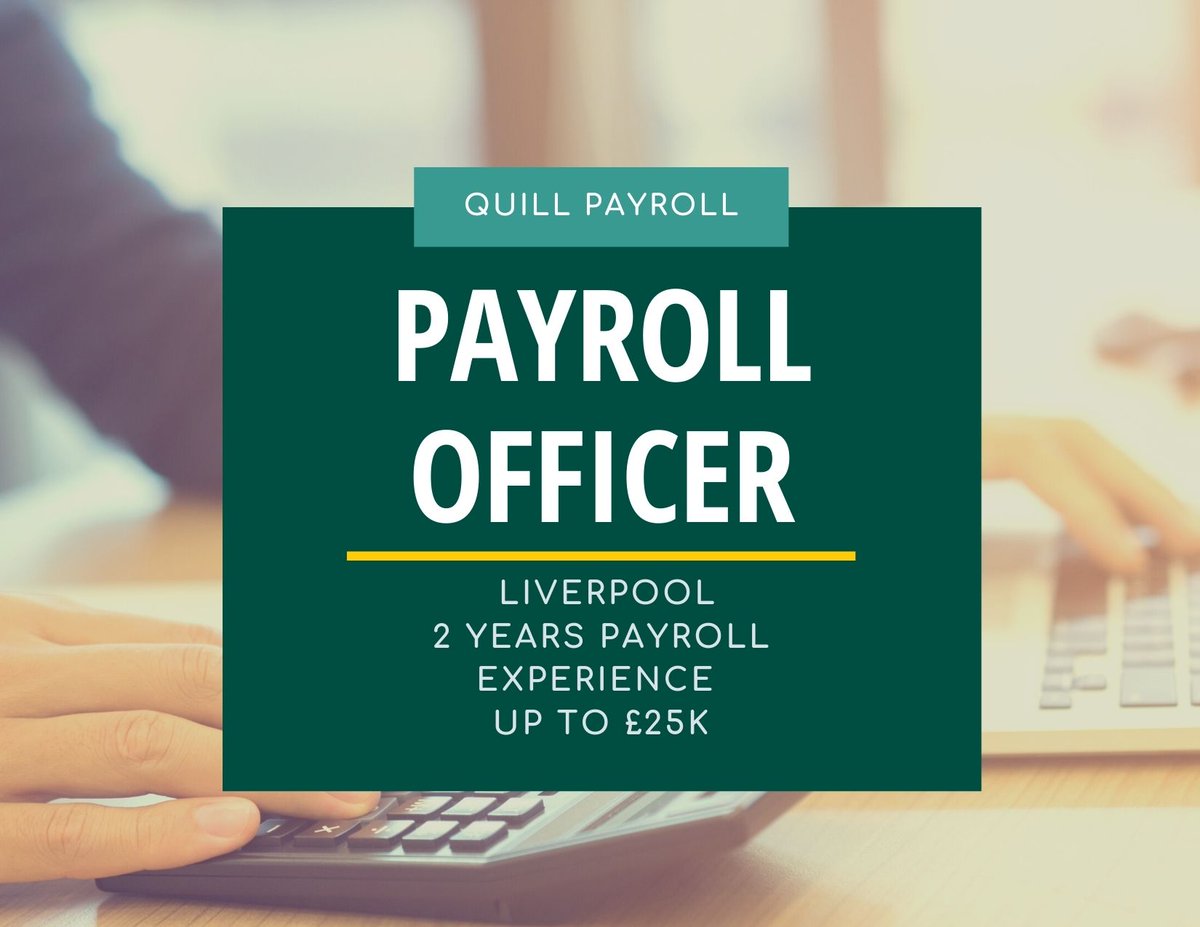 QuillPayroll's tweet photo. #NowHiring 📢 Are you a #payrollofficer looking for a new challenge? Join our Liverpool-based Quill family! Apply now:  https://t.co/ohgMjKkKwl #liverpooljobs #payrolljobs https://t.co/yuMOlJIxw8