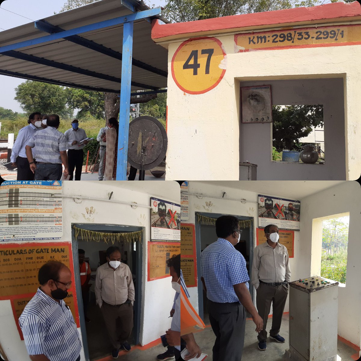 drmsecunderabad's tweet photo. safety inspection of #LCgate No 47E between Ghanpur - Ippaguda by DRM Secunderabad https://t.co/z0scDyM07l