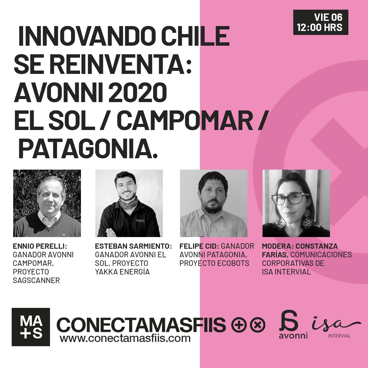 Corfo's tweet photo. ¡Revisa la programación de @conectamasfiis! Interesantes temas como #innovación, derechos de los consumidores, música, mujeres en roles de poder y ¡mucho más! ➡️https://t.co/0i3w3mAfK0 https://t.co/CgdlrPZcju