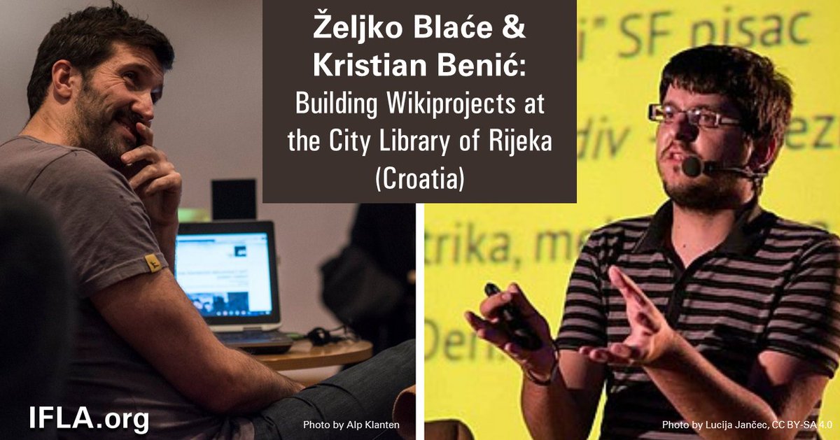 IFLA's tweet photo. Libraries are key places to provide sources to contribute to Wikiprojects. The City of Library of Rijeka developed activities led by Željko Blaće & Kristian Benić.
Read more: https://t.co/H2pMhwcRBo
#Wikipedia #WikiProjects @GradskaKnjiznicaRijeka https://t.co/RXqsn7Sbka