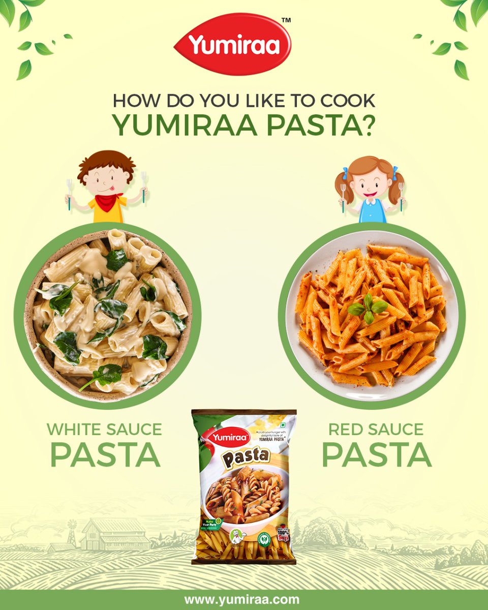 yumiraafoods's tweet image. How do you like to cook your favorite pasta? 😋

White Sauce Pasta V/S Red Sauce Pasta.

Give your answers in the comment section below.😍

#Yumiraa #redchillisauce #pasta #yummy #perfect #hungry #spicylovers #spicy #favouritetaste #perfecttaste

yumiraa.com