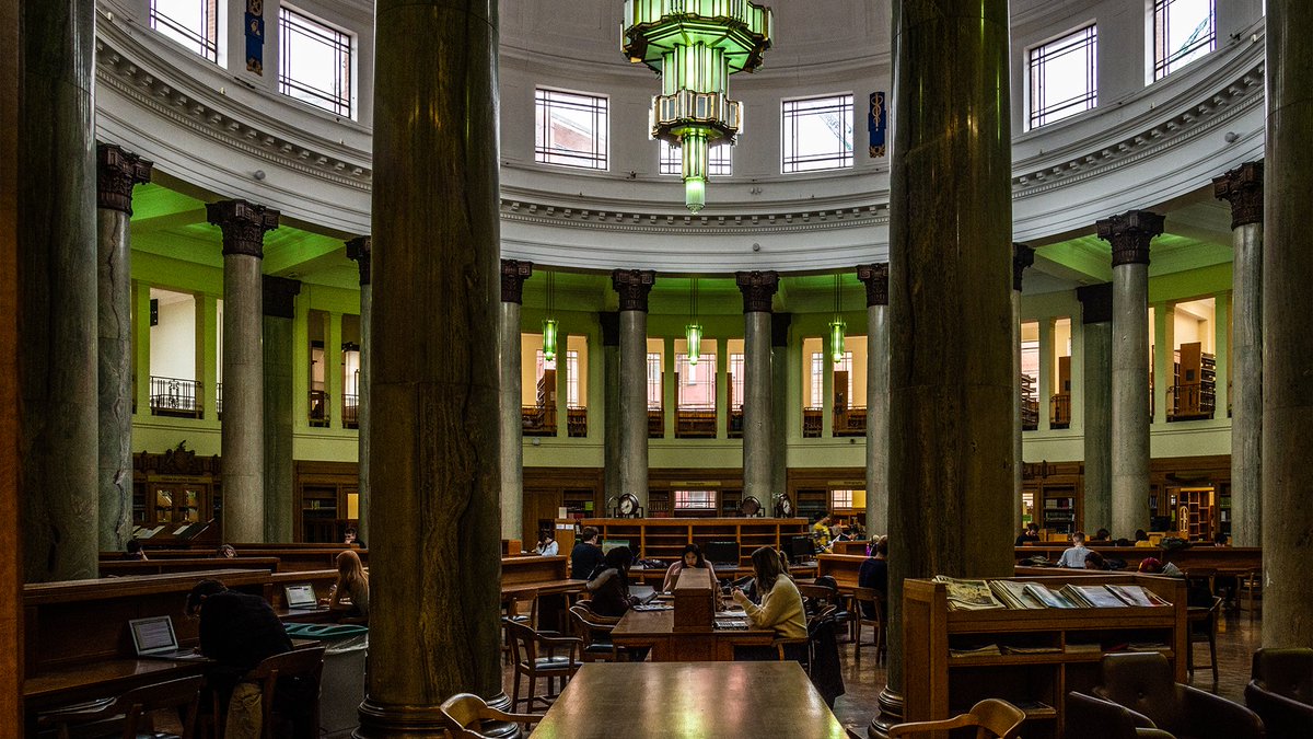 Designed in 1927 and completed in 1936, the Brotherton Library has stood the test of time and remains a favourite spot on campus.It's home to many of the University's three million books, and some exemplary art deco light fittings.