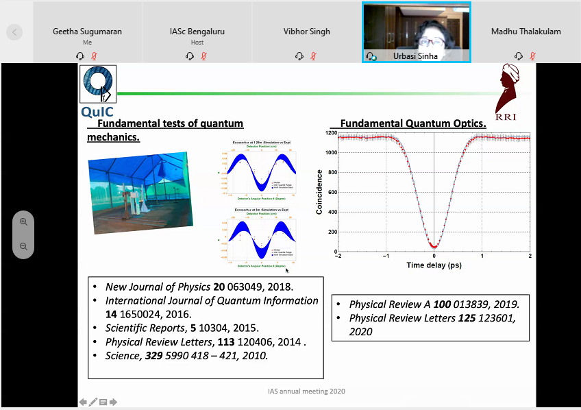 IAScBng's tweet photo. Urbasi Sinha, @RRI_Bangalore speaks about
`Photonic quantum science and #technologies'. Her lab has devised a new method called quantum state #interferometry to characterize quantum states
Watch at: https://t.co/VHnI4OSsLR
#86AM @IndiaDST #Science #QuantumTechnology https://t.co/mpWDhCv5oQ