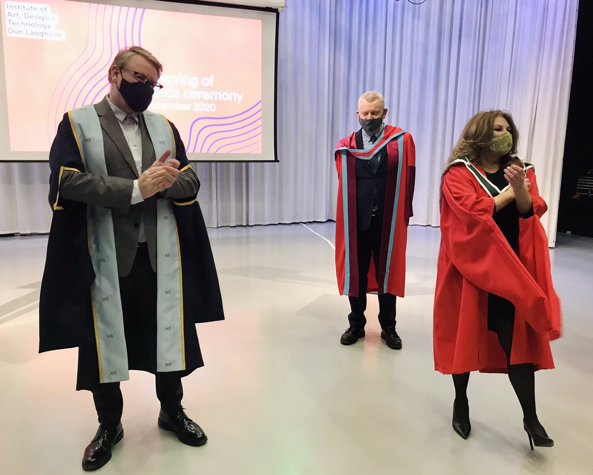 Fibre_Based's tweet photo. @myIADT graduation conferring ceremony 2020.
Staff & crew from today’s broadcast.
#education #degreeprogramme #Graduation2020 #iadt #arts #fiatars https://t.co/NJDy4H5LJq