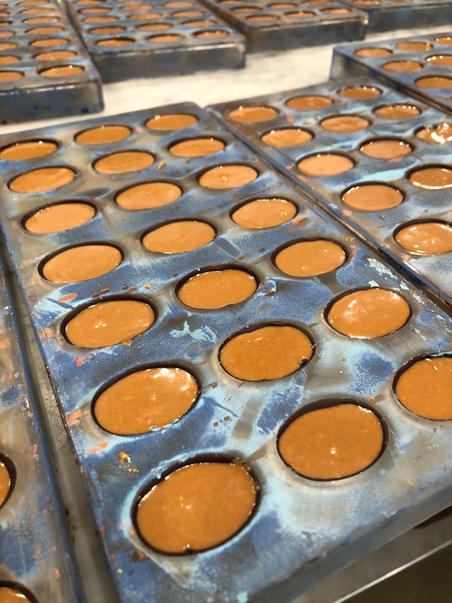 Cookie Monster production in the kitchen today.  My favorite day : )  #kateweiserchocolate