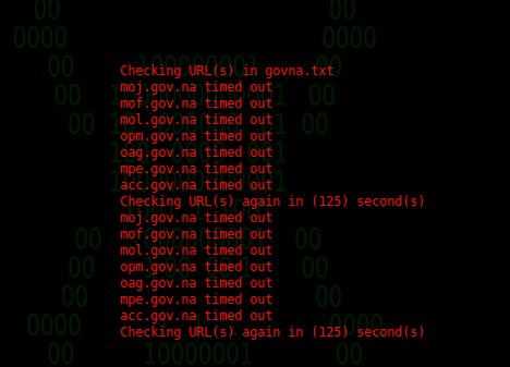 VirusSec's tweet photo. Namibia Government server is #offline 

https://t.co/YuEqEH7lZ7 - Ministry of Justice
https://t.co/7IBkxJCabB - Ministry of Finance
https://t.co/GIOp35F1of - Prime Minister Office 

#OpAfrica #FrackFreeNamibia https://t.co/ghT5eRG61O