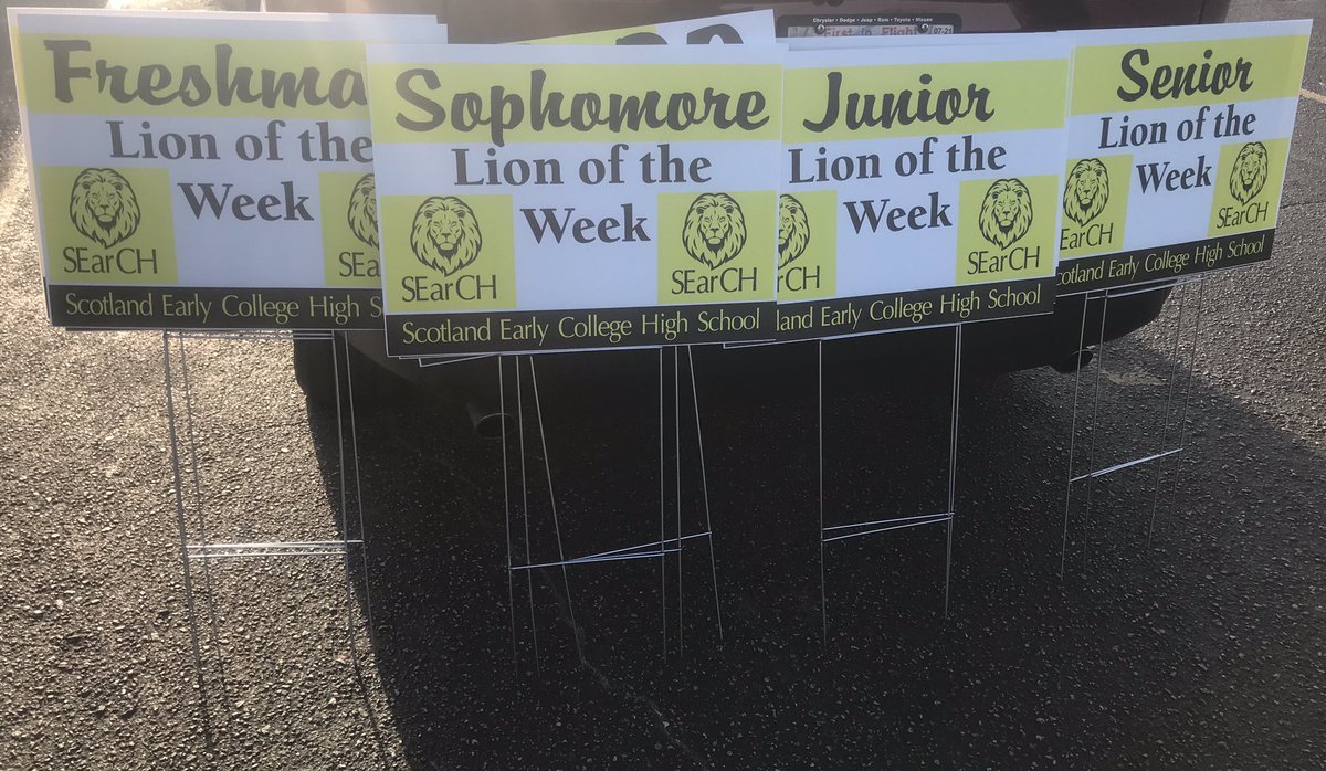SCS_SEARCH's tweet photo. Starting next week, two deserving students from each grade level will receive a “Lion of the Week” sign to display in their yard.  These students will also receive a free lunch to reward them for their great effort and work!   Who will be our first eight students? https://t.co/SK3q2ERN6A