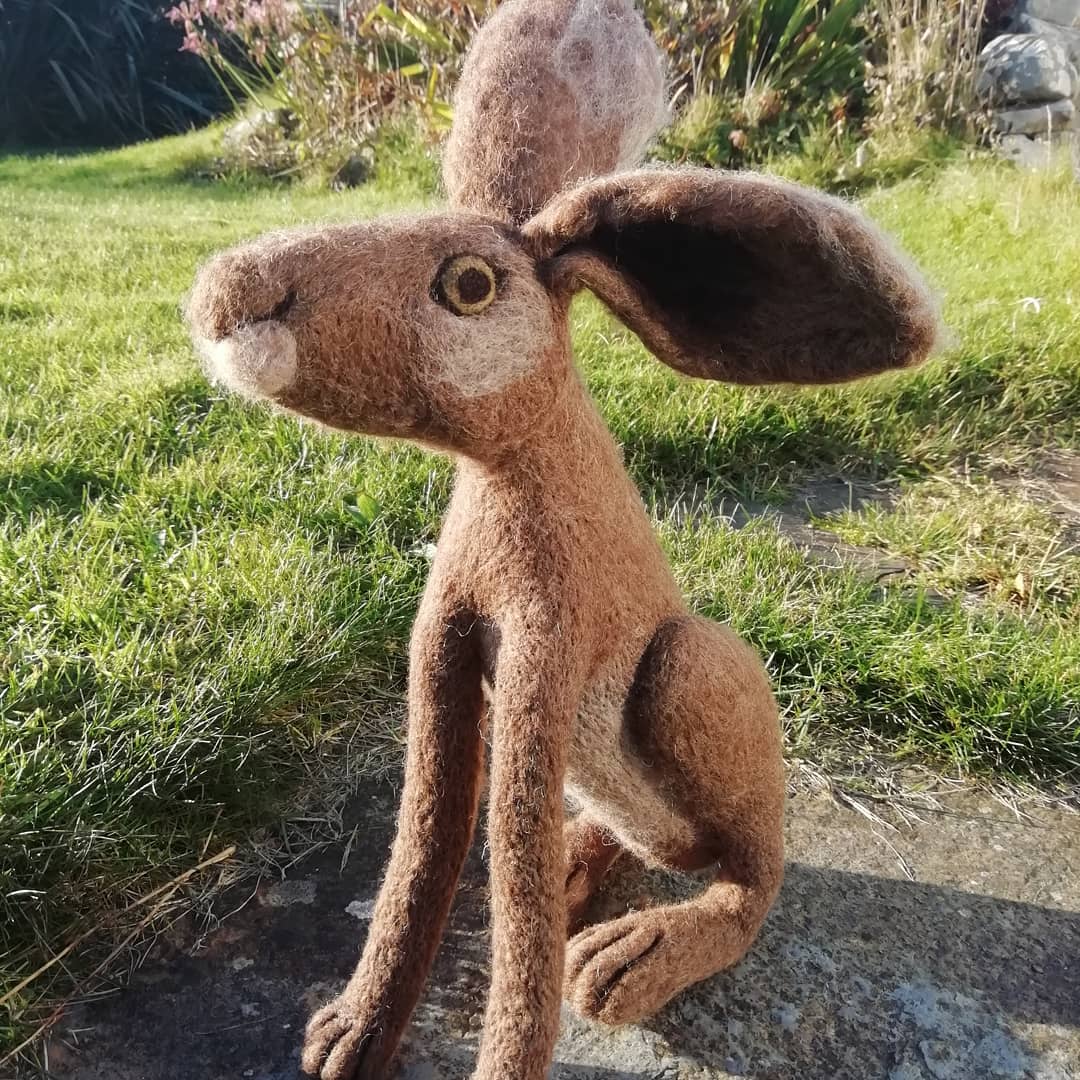 CaronCrisp's tweet photo. Fare the well big hare. Finished just this morning and that's him chosen and away to Colorado. (he didn't even make it onto the website!) https://t.co/kvLgq4AyPr