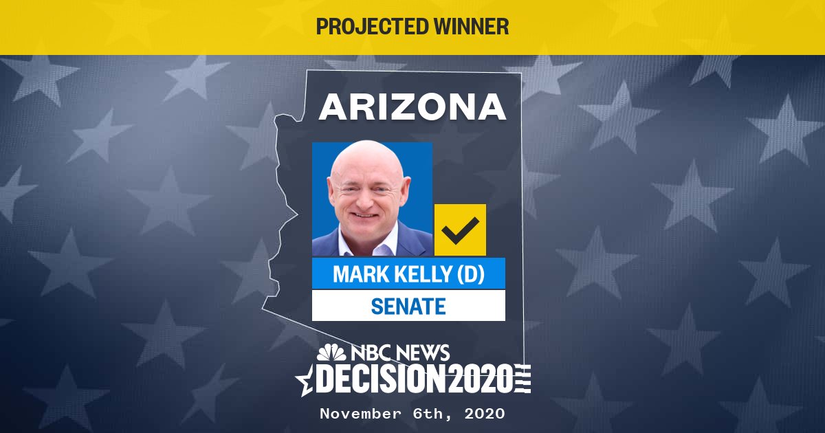 MSNOWNews's tweet photo. BREAKING: Mark Kelly wins U.S. Senate race in Arizona, NBC News projects. https://t.co/RMFIk5rNa5 https://t.co/dGxtwgJvCH