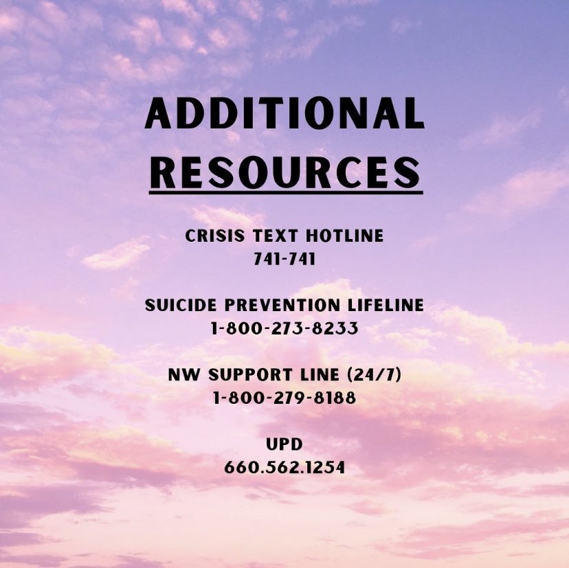 NW_OSI's tweet photo. In unprecedented times it’s important to check on yourselves. There are multiple resources across campus that can help with your mental health. Never be afraid to ask for help- you are not alone, Bearcats. 💚 https://t.co/p6gY5fIfIk