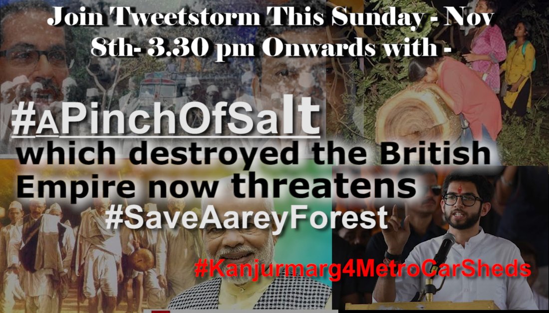 terence_fdes's tweet photo. Join us with #APinchOfSalt in This Sunday's #Tweetstorm 3.30 pm onwards #SaveAareyForest
The Sad Notification by #SaltCommissioner Of India to Stop Work at #Kanjurmarg4CarSheds when #MVAGovt has Done The Most Amazing #EnvironmentDecision that benefits Millions of Citizens https://t.co/Zcka4yIhdT