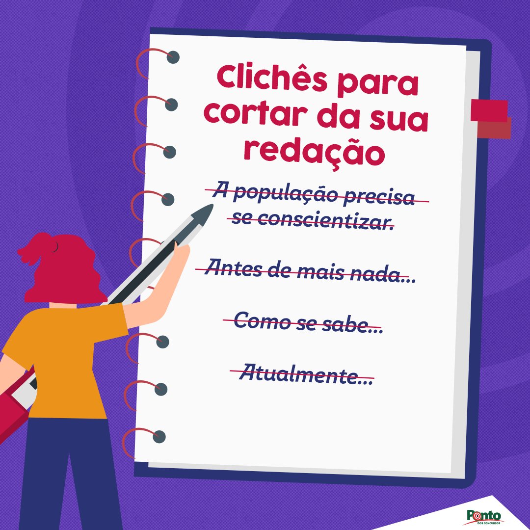 sigaopontodc's tweet photo. Às vezes, usamos palavras e expressões na redação que nos fazem se sentir o próprio Einstein. O que não sabemos é que elas podem ser mais comuns do que imaginamos e, por isso, desqualificam o conteúdo. 😯

#PontoDosConcursos #DicasDePortuguês #DicasDeRedacao #DicasParaConcurso https://t.co/bWrvRnHPAE