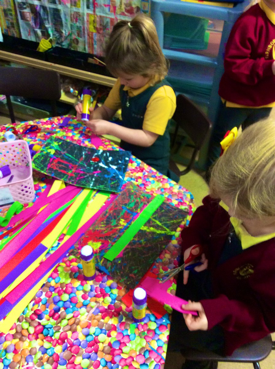 FRISroom4's tweet photo. This week we created amazing firework pictures! We created painty marbled pieces and added paper sculptures to them! https://t.co/zBOIH5Sj6B