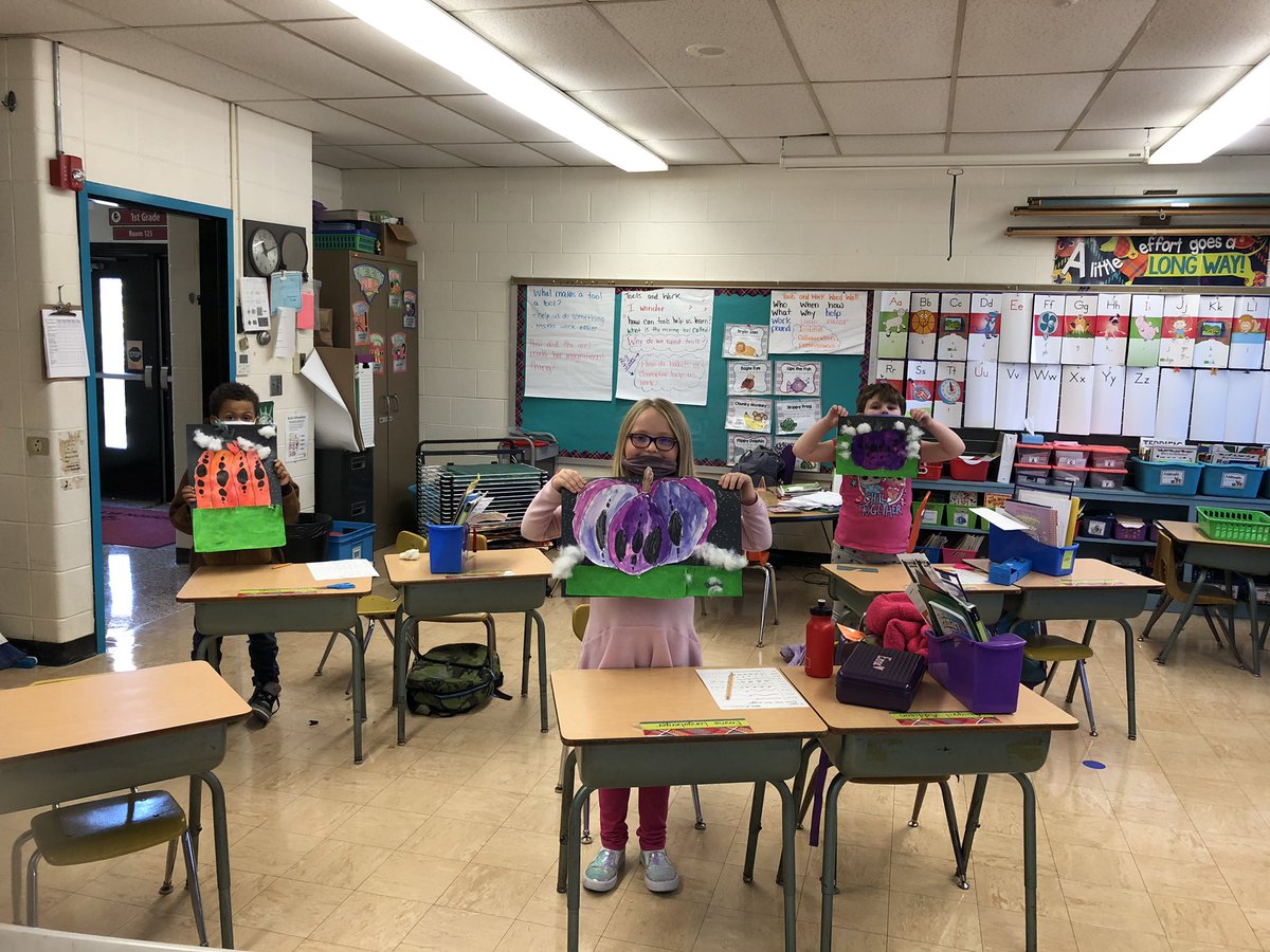 Loving these Yayoi Kusama inspired pumpkins! These 1st graders continue to work hard even when things get tough! #igtbac #wearemadison #weleadnotfollow