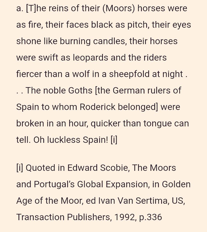 Tarik Ibn Zayid led 300 Arabs and 6700 Africans in conquering Spain around 700 A.D.A European scholar sympathetic to the Spaniards remembered the conquest in this way:  And second image from Alfonso X description. 